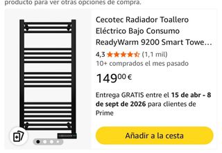 Toallero cecotec Readywarm 9200