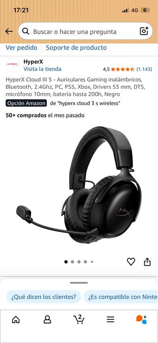 Auriculares Gaming HyperX Cloud III S Negros