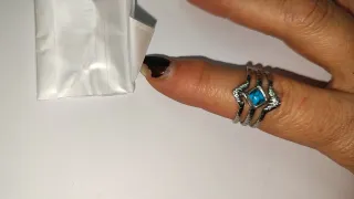 Anillo Acero Inoxidable Turquesa