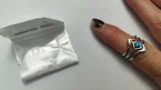 Anillo Acero Inoxidable Turquesa