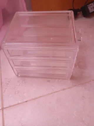 Organizador acrílico 3 gavetas