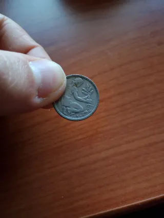 Moneta 50 Pfennig 1949 F Bank Deutsche Länder rara