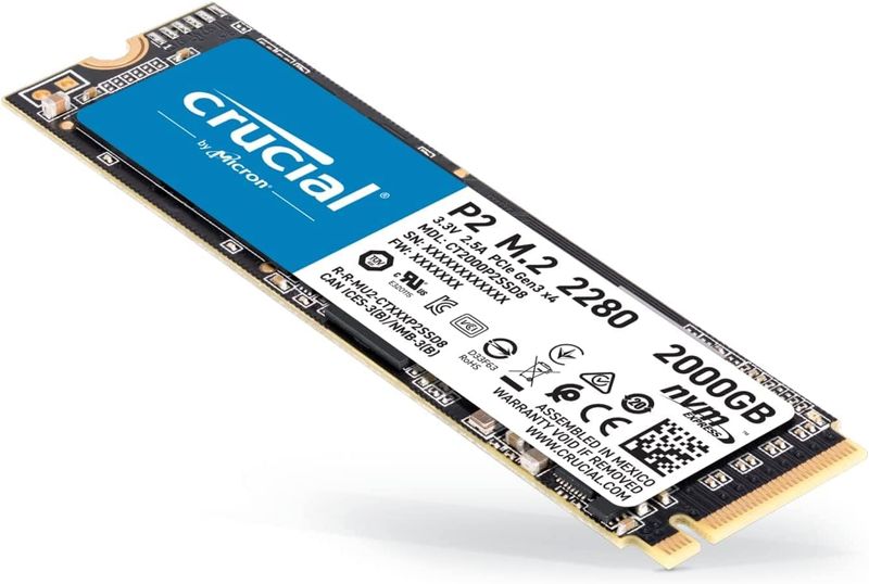 Crucial P2 SSD 2TB M.2 NVMe PCIe Gen3