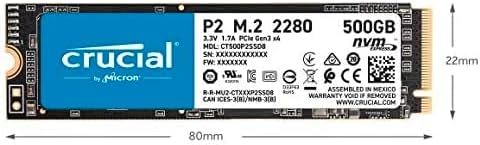 Crucial P2 SSD 2TB M.2 NVMe PCIe Gen3 afbeelding 5