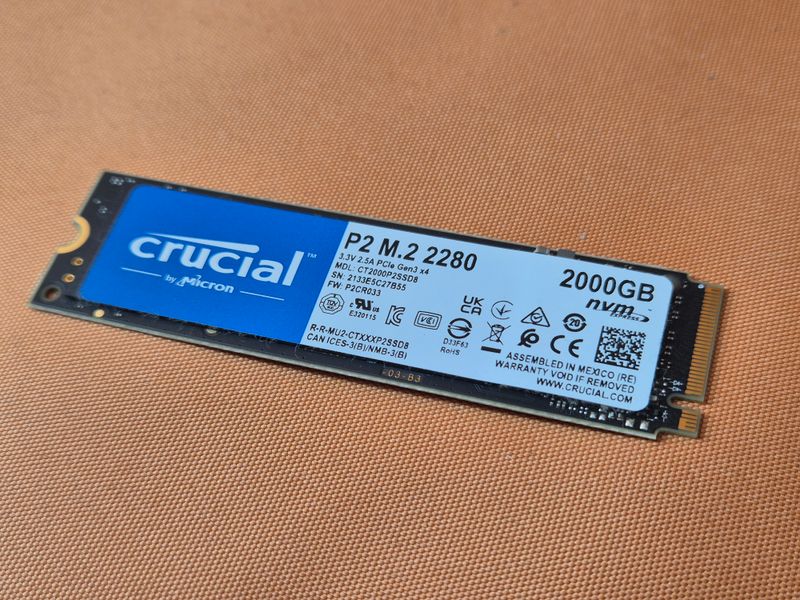 Crucial P2 SSD 2TB M.2 NVMe PCIe Gen3 afbeelding 6
