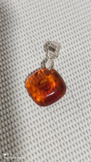 Colgante Ámbar Báltico Plata 925.