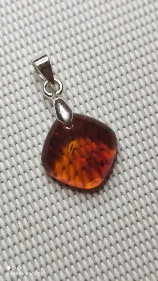 Colgante Ámbar Báltico Plata 925.