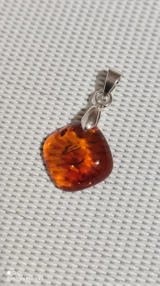Colgante Ámbar Báltico Plata 925.