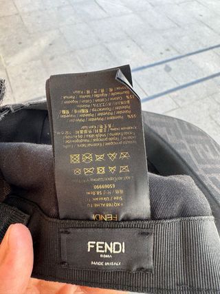 Gorra Fendi FF Monogram Negra Original 58cm