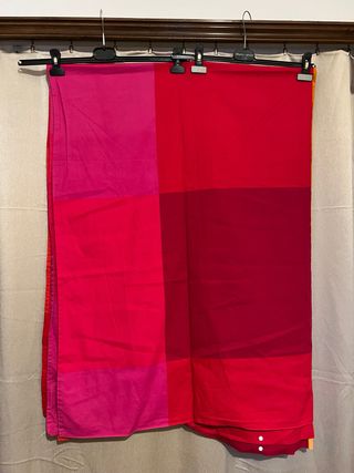 Copripiumino singolo a quadri rosa e rossi