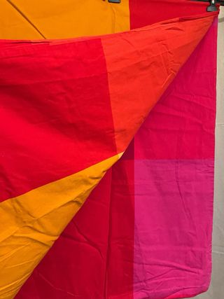 Copripiumino singolo a quadri rosa e rossi