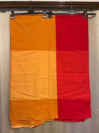 Copripiumino singolo a quadri rosa e rossi