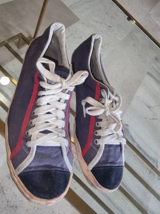 Zapatillas El Ganso Azul y Rojo