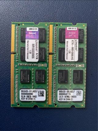 2x Kingston DDR3 6GB RAM Portátil (4GB+2GB)