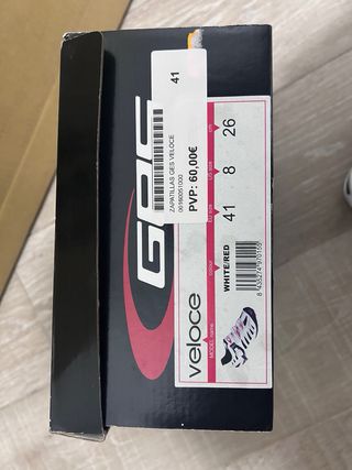 Zapatillas Ciclismo GES Blancas y Rojas