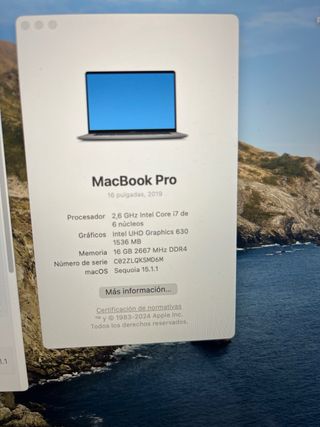 MacBook Pro 16” Argento