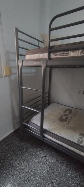Estructura Cama Litera Metal Gris