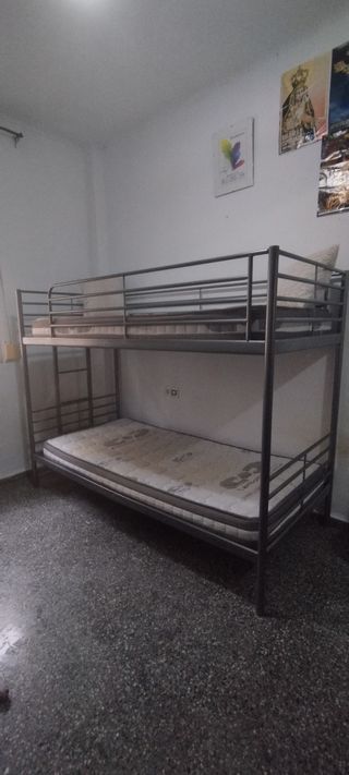 Estructura Cama Litera Metal Gris