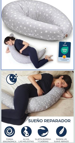 Almohada NIMO embarazo y lactancia estrellas
