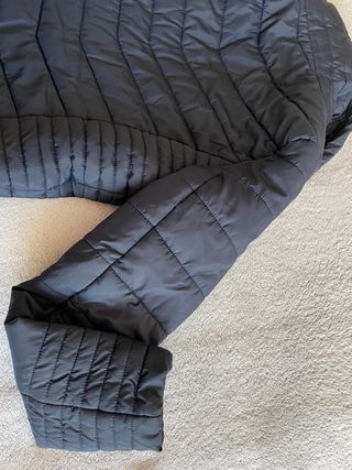 Abrigo acolchado azul mujer