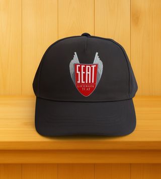 Gorra Negra Logo SEAT Clásico, Algodón