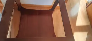 Mesa centro madera maciza antigua