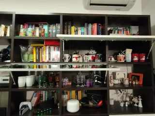 Mobile Libreria con porta TV wengè