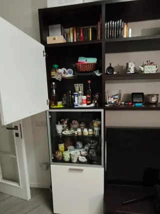 Mobile Libreria con porta TV wengè