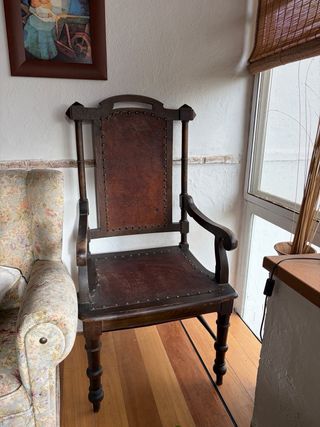 Silla Trono Piel Marrón