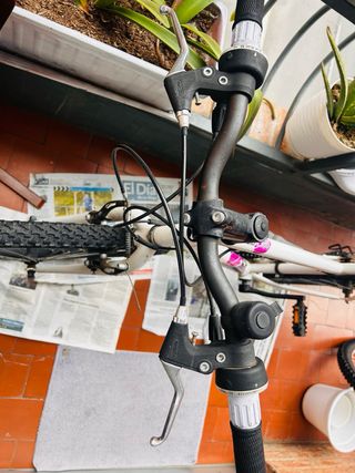 Bicicleta de montaña blanca