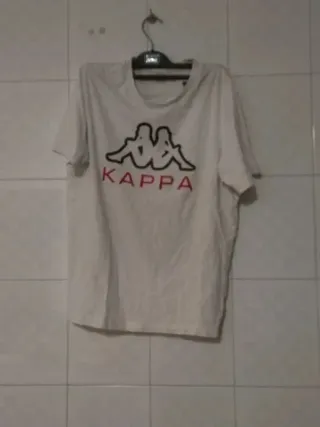T-shirt Kappa bianca uomo cotone