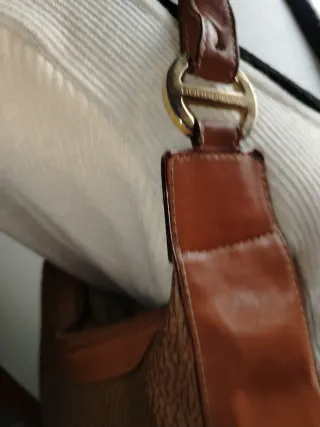 Borsa Borbonese Pelle e Tessuto