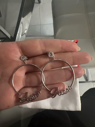 Pendientes Guess Aro Plata