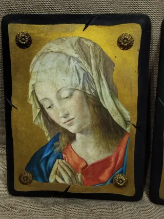 2 Cuadros Vírgenes Dorados