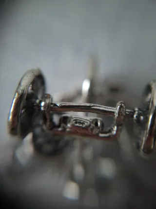 Coppia di mini tricicli in argento