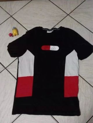 T-shirt Fila nera e rossa 100% cotone