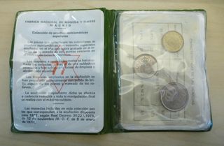 Estuche Pruebas Numismáticas FNMT 1977 Peseta