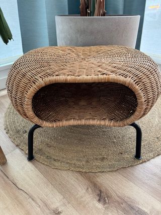 Conjunto Silla y Mesita Mimbre