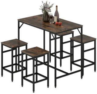 Mesa alta y 4 taburetes cocina industrial Nuevo