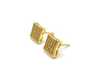pendientes oro 18k con circonita