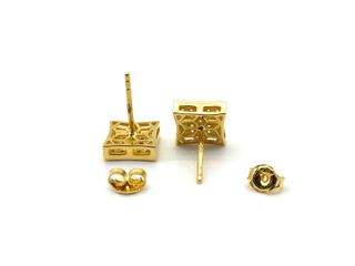 pendientes oro 18k con circonita