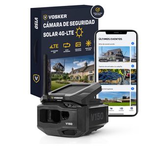 Cámara exterior 4G LTE con panel solar Vosker V150