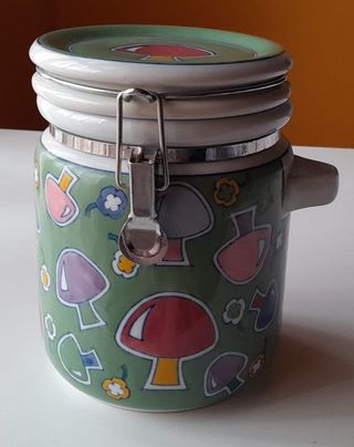 Tarro cerámica con cierre hermético Setas 13×18 #2