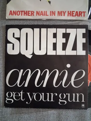 SQUEEZE Lote 4 discos vinilo single 7" 45 rpm