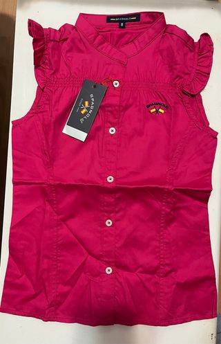 Camisa niña Spagnolo fucsia. Talla 8