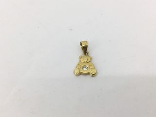 colgante oro 18k con piedra con circonita