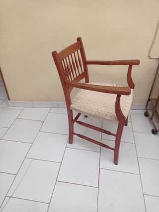 Sillón Vintage Madera y Tela