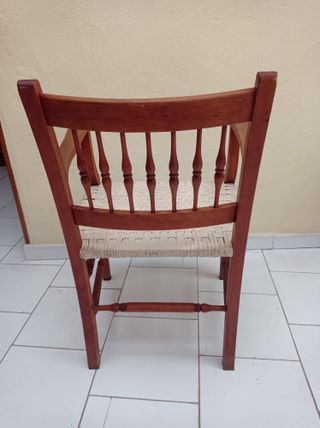 Sillón Vintage Madera y Tela