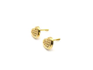 pendientes oro 18k con piedra con circonita