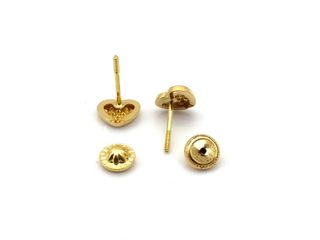 pendientes oro 18k con piedra con circonita